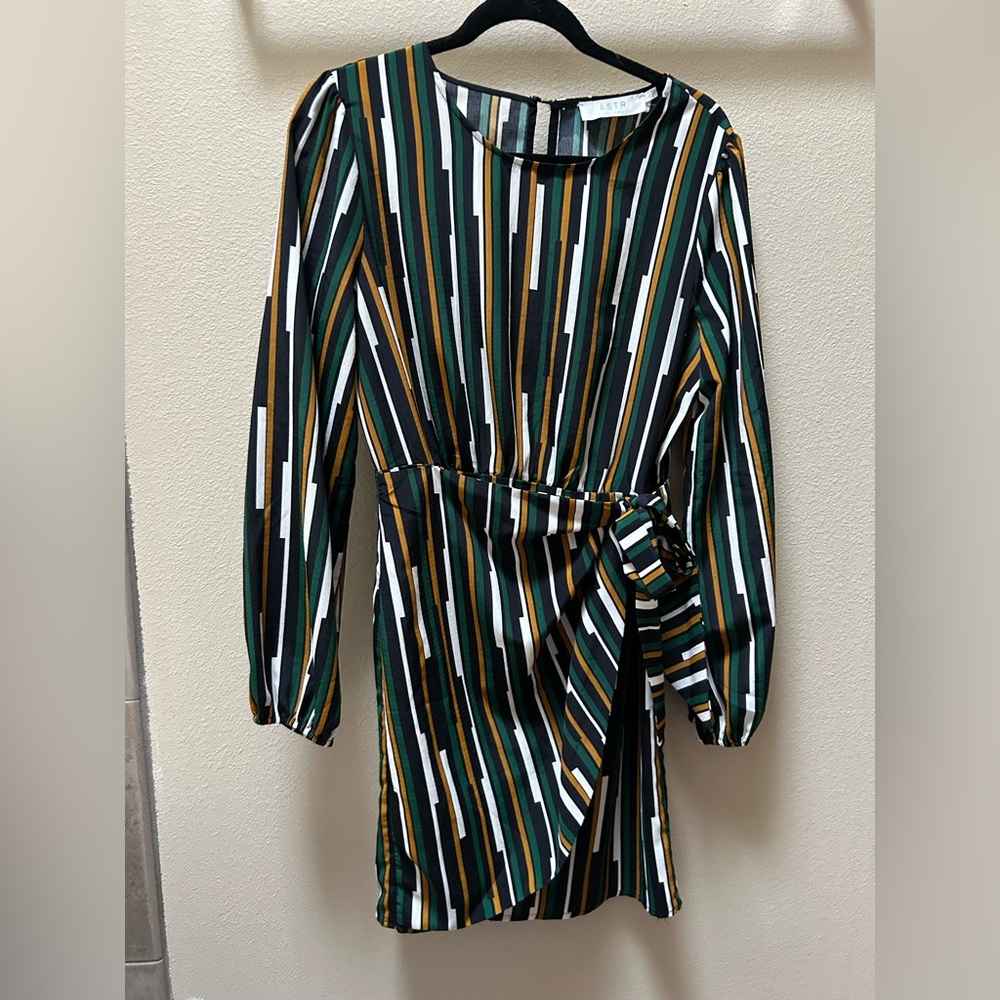 ASTR the label multi color wrap skirt dress